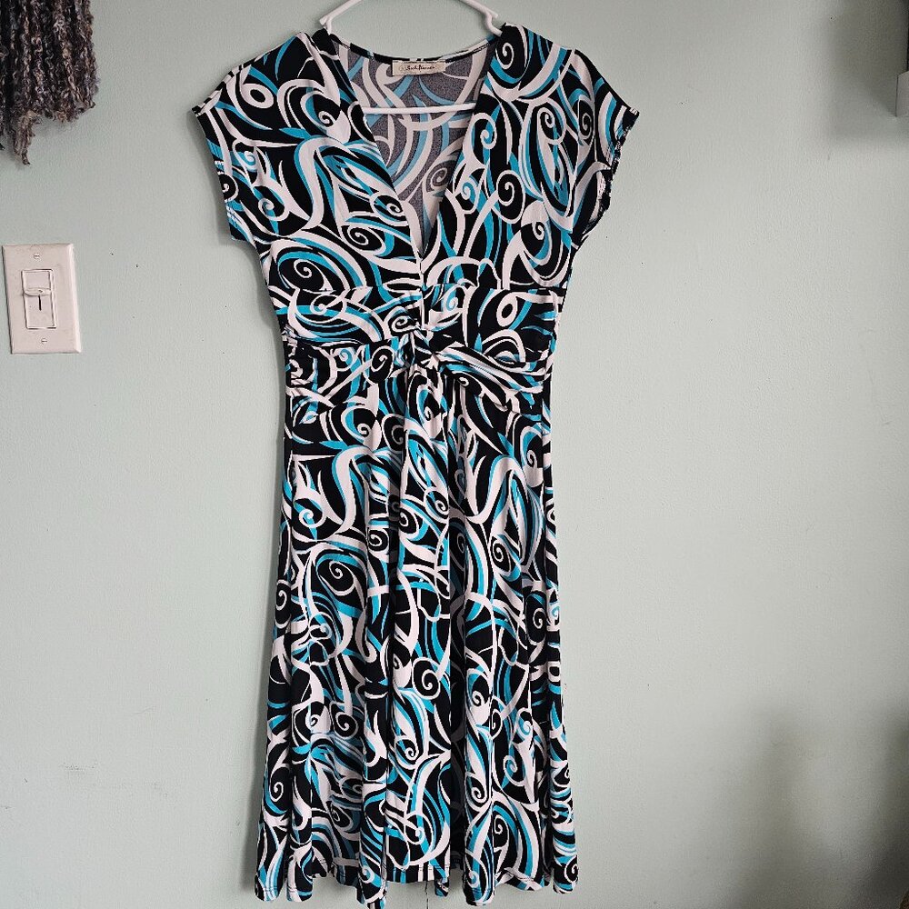 Sushi Flower Y2k Swirl Print Dress Size M